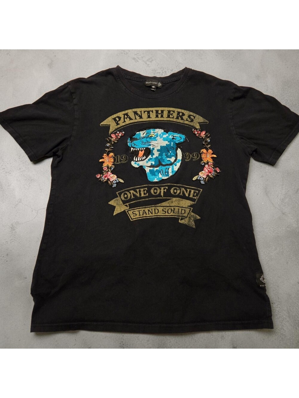 8IGHTH DSTRKT Carolina Panthers One Of One Shirt Embroidered Black Mens Size XL